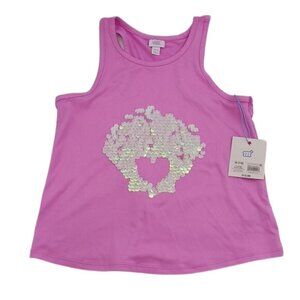 More Than Magic Tank Top Girls Size M Sequin Beach Shell Design Sleeveless